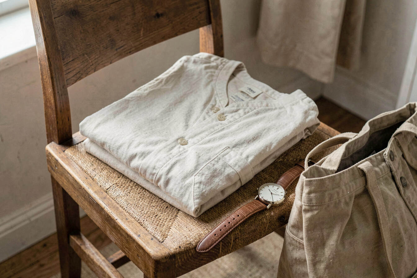 Build a personal uniform that reduces daily decisions: editorial still life showing the main ideas in context